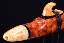 Amboyna Burl Native American Flute, Minor, Low F-4, #I8H